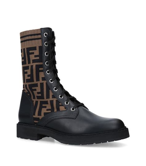 fendi logo biker boots